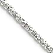 [JewelryWeb] 925 Sterling Silver Solid Polished 1.5mm D Cut Spiga Chain Necklace Lobster Claw Jewelry Gifts for Women - Length Options: 41 46 51 61