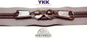 YKK Nylon Coil Zipper Tape # 10 Khaki 25 yards with 25 Nickle Zipper Sliders