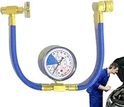Yabauuop AC Manifold Gauge Set | R134a Refrigerant Recharge Kit with Pressure Gauge - M14 Or 1/2 Inch Thread for Automotive Repair Tool