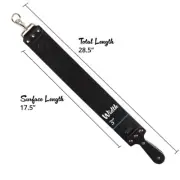 Royal Shave Latigo Black Leather Straight Razor Strop with Handle USA