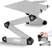 Uncaged Ergonomics WorkEZ Keyboard Mouse Tray Sit Stand Adjustable Silver Grey