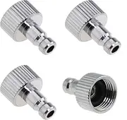 MEETOOT 4PCS Airbrush Adapter Set Quick Disconnect Connector Air Pump Quick Connect Fitting for Air Compressor Male Threaded Ends Silver 1/8 Inch Airbrush Air Pump Quick Connect Male