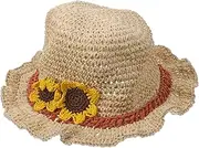 [VALICLUD] Sun Hat Beach Visor Hat Hats Brim Straw Woven Hat Cap Protection Sunshade Beach Hat Outdoor Sun Hat Wide Summer Beach Seaside Ladies Light Brown