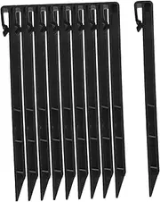 Totority 20 pcs Outdoor Garden Plastic Ground Stakes Durable Gardening Spikes for Securing Ground Artificial Lawn and Landscape Easy to Install and Reliable