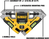 在飛比找Yahoo!奇摩拍賣優惠-美國 得偉 DEWALT 90度角 雷射角度尺 水平尺 水平
