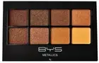 BYS Scented Matte and Metallic Eyeshadow 8 Shades Palette, Peachy Pinks