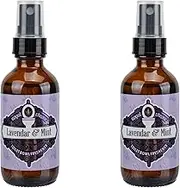 Royal Throne Dropper 4 Ounce Glass Bottle Scented Toilet Bowl Bathroom Spritz Spray, Lavender & Mint, 2 Pack