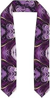[SKKNT] Dark Purple Texture Marble 1 Print Graduation Shawl Stole For Academic Commencements Honor Sash Congratulations Gift