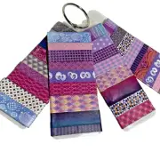 Washi Tapes on Sample Card 8 Purple Color Various Patterns u 3 Ft Plus Ea Tape