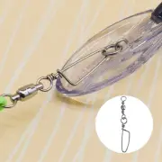 80 Pcs Trout Hooks Circle Swivel Curved Pins Durable Fishing
