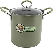 Ergonomic Handle, Transparent Lid, Multi Functional Carbon Steel Deep Fryer Pot with Filter Basket 3L, Great for Kitchen Camping Cooking, Oil Filter Pot, Japanese Style Tempura