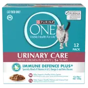 PURINA One Cat Adult Urinary Care Chicken Gravy Pouch 70gm x 12 Pack Wet Cat