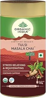 Green Velly Organic Tulsi Masala Chai 100 GM Tin