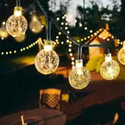 LED Globe String Light Solar Powered Patio Outdoor Lights
