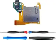 Game Card Reader Replacement for Switch LITE HDH-001, Game Card Adapter Slot PCB Module with 3.5mm Headphone Audio Jack, Repair Part Tool Kit Included