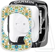ESACMOT Kaleidoscope Pattern Case Compatible with Garmin Edge 200 + [2 Pack] Screen Protector Tempered Glass, Shockproof Case Cover for Garmin Edge 500 (1.84 inches)