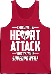 [Sumairah] I Survived A Heart Attack Heart Attack Survivor Infarct Funny Superpower Tank Top for Men Women