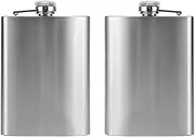Armastuse 2 Hip Flask for Liquor 8 Oz Stainless Steel with Metal Funnel, Easy Pour, Leakproof, Attached Screw-On Cap,304 Food Grade, Used for Storing Drinks and Liquor,Men and Women's Gift