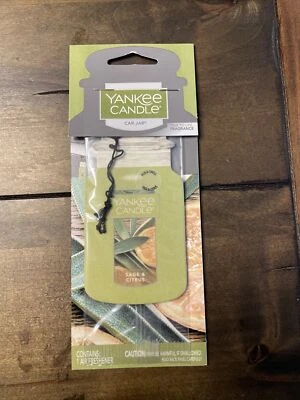 Yankee Candle Car Jar Air Freshener Fragrance-Infused Paperboard, Sage & Citrus