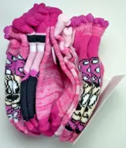 NEW 5 PAIRS DISNEY MINNIE MOUSE FOLD-OVER NON SKID SOCKS SIZE 18-24M NS210