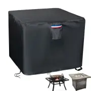 38 Inch Heavy Duty Square Fire Pit Cover Waterproof Outdoor Firepit Protector