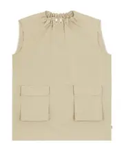 MM6 Maison Margiela Gathered Neck Gabardine Mini Dress IT40,IT36 Nude