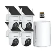 ANRAN 4MP Solar Security Camera Outdoor Wireless Battery Camera System 64GB IR