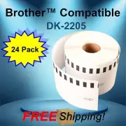24 Rolls Labels123 Brand-Fits BROTHER DK 2205 P-Touch QL700 QL500 - 300 L/Roll