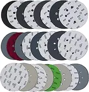 48PCS 5 inch 8 Hole #320-#5000 Sanding Discs 320 400 600 800 1000 1200 1500 2000 2500 3000 4000 5000 Grit Wet Dry Sandpaper Compatible for Random Orbital Sanders (#320-#5000 Grit Each 4PCS)