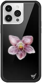 [Wildflower] Cases - Orchid, Compatible with Apple iPhone 14 Pro Max | Floral, Black, Purple, Minimalist, Cute, Trendy - Protective Black Bumper, 4ft Drop Test Certified, Women Owned Small Business