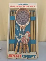 Vintage Sportcraft Badminton 4 Person Racket Set NIB
