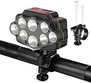 Super Bright Light, LED Cycle Light, Cycle Headlight Front, Rechargeable Cycle Lights, Super Bright Rechargeable LED Front Light, Waterproof and Rotatable for Road Cycling and Outdoor Adventures