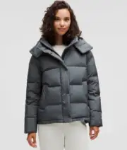 NWT Lululemon Women's Wunder Puff Jacket Oil Grey/Belgian Blue FAST SHIP