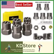 Durable 5-Piece Impact Bolt Extractor Set - Heavy-Duty Design for Professionals