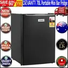 BLACK Devanti 70L Portable Compact Mini Bar Fridge Chiller 60W 220V-240V