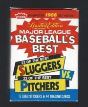 1986 FLEER Baseball's Best Sluggers vs Pitchers set - Brett Gwynn Ripken Schmidt