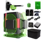 FenorGan12 Lines Self Leveling Laser Level, 3x360° 3D Green Cross Line Profes...