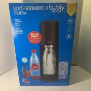 SodaStream X Terra Sparkling Water Maker - Black New In Box Value Pack