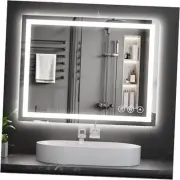 24x36 LED Bathroom Mirror, Backlit + Front Lit, LED Bathroom Mirror with