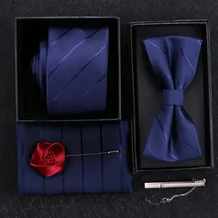 獵尚 6厘米拉鏈窄版領帶 韓版領帶5件套套裝男士領帶男士禮物