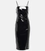 [Wolford] Wolford Faux leather-paneled mini dress AU 12 black