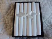GEOFFREY BEENE 6 MEN'S FINE COTTON HANDKERCHIEFS NEW IN FAUX LEATHER BOX