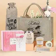 Retirement Gifts for Women, Happy Retirement Gifts, Unique Self Care Relaxation Spa Bath Set, Wellbeing Get Well Gifts for Retired Coworker Teacher Nurses Boss Friends Mom Grandma Retirees