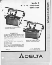 Delta model 9 Horizontal bandsaw instruction manual w/ wiring diagrams