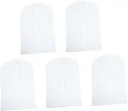 WEKAMOS 5Pcs Clothes Storage Cover Bags Peva Hanging Wardrobe Dust Protectors for Coats Suits Dresses Portable Design for Travel for Clothing