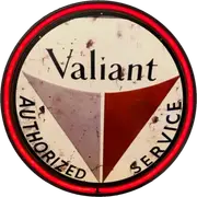 LARGE Valiant Authorized Service Bar Garage Wall Light Sign RED Neon
