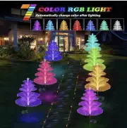 5 Layers Solar Jellyfish Star Light RGB Christmas Tree Lights Outdoor Waterproof