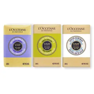 LOCCITANE 歐舒丹 經典乳油木香皂2入組[皂250gX2+沐浴球+禮袋]-多組任選