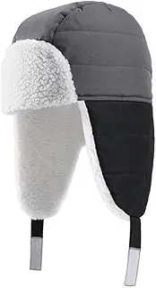 [OATIPHO] Dorable Boys and Girls Hat Windproof Earflap Hat Snow Ski Warm Hat Black Pilot Hat for Boys Girls