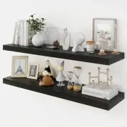 36 Inch Floating Shelves, 9.3" Deep Floating Shelf Wall Mounted Wall 36" Black